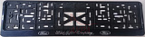 Рамка под номер, с защёлкой "FORD MOTOR COMPANY" пластик., чёрная, рельеф  /18753/