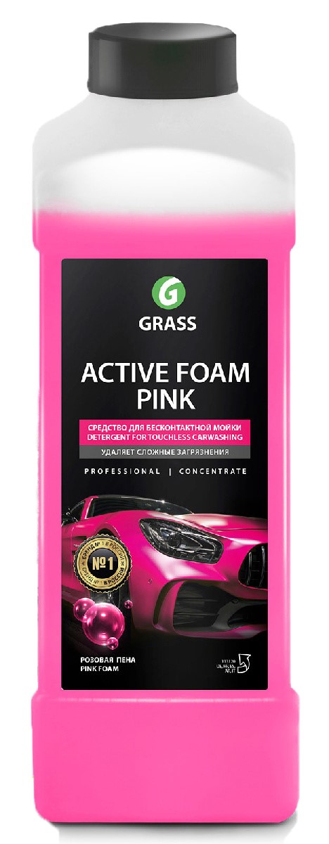 Автошампунь GRASS ACTIVE FOAM PINK /113120/, бесконтактный  1л  /09213/
