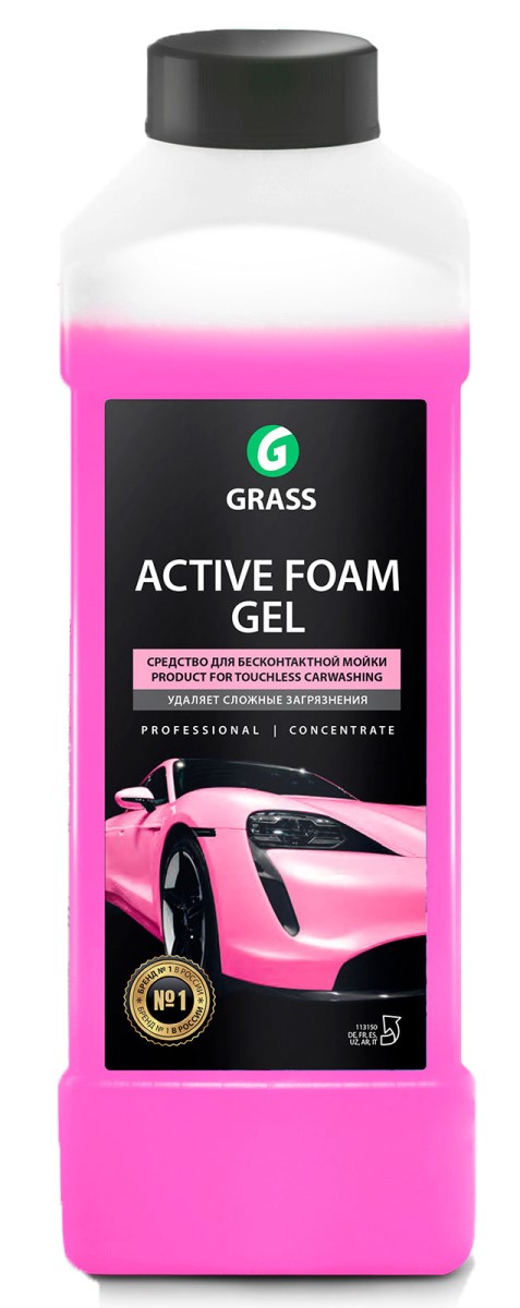 Автошампунь GRASS Active Foam GEL /113150/ бесконтактный  1л  /11261/
